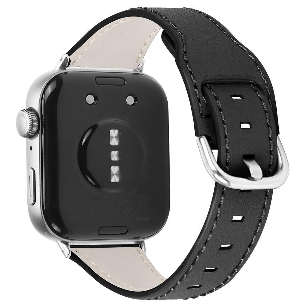 

For Huawei Watch Fit 3 PU Leather Band Slim Watch Strap Black