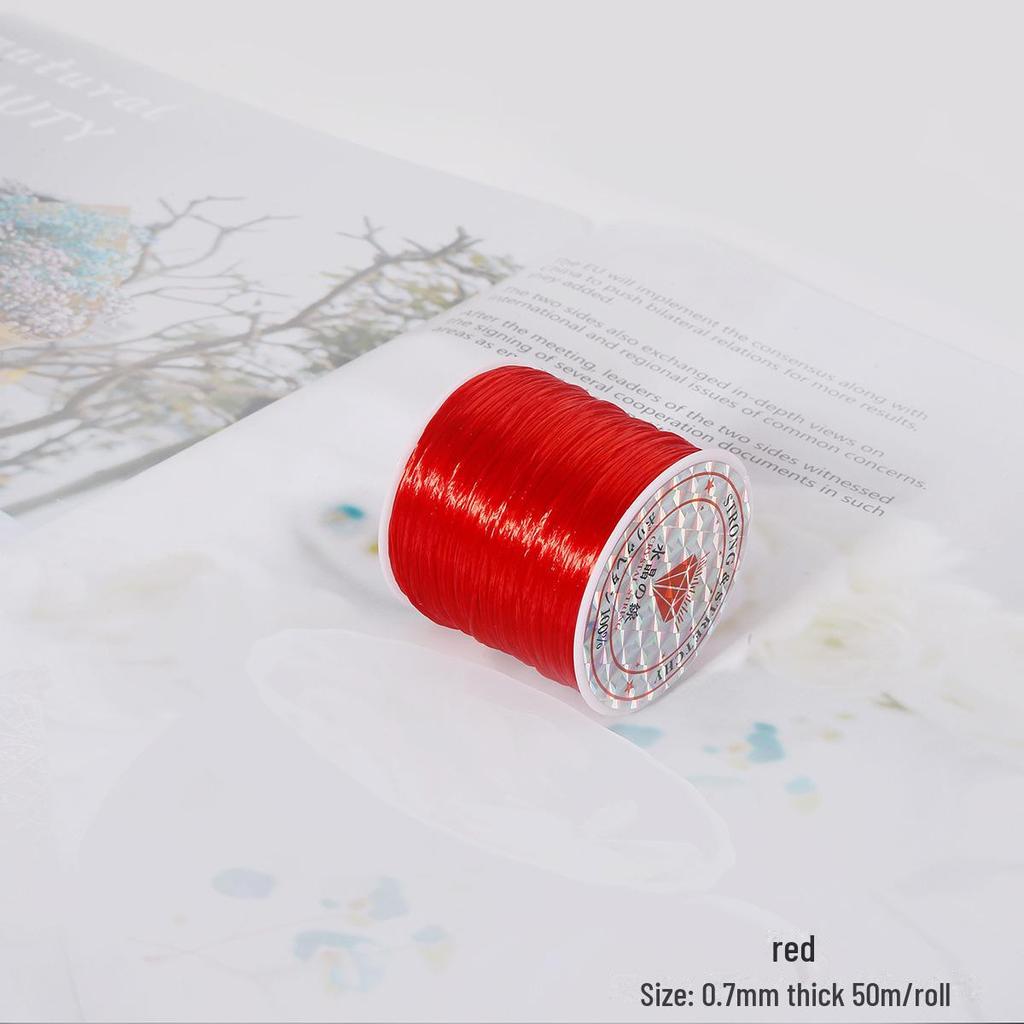 Handmade DIY Colored Elastic Line for Beaded Jewelry Making - Ring, Necklace, Bracelet. Braided Line for Accessories.