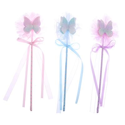 Cute Butterfly Magic Stick Fairy Wand Princess Cosplay Props Wand For Girls Birthday Halloween Party Supplies
