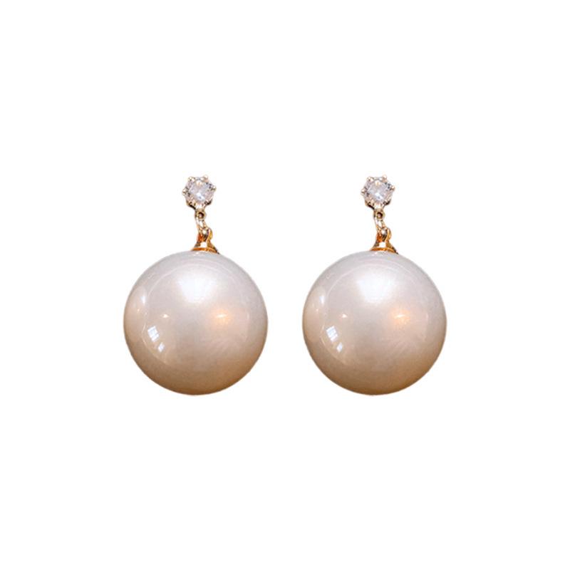 Silver Needle Luxury Zircon Flower & Butterfly Pearl Earrings - High-End French Retro Autumn/Winter Style