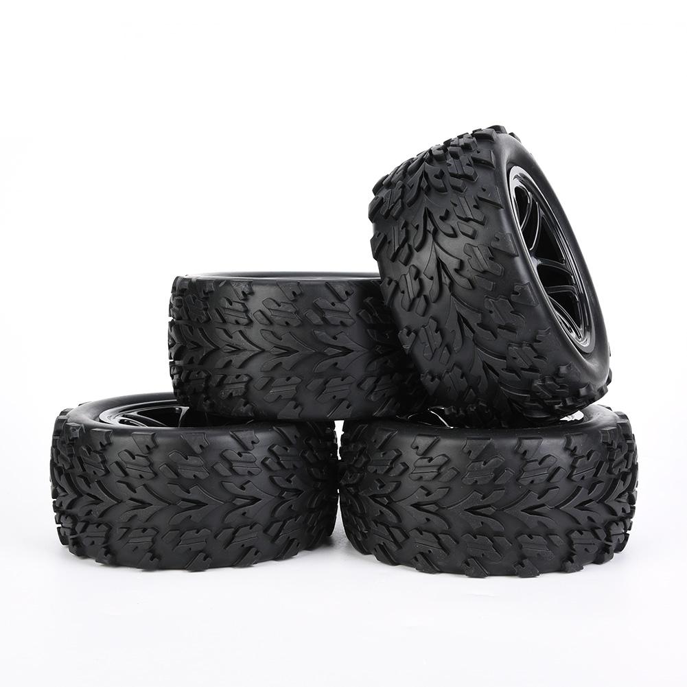 1 10 Universal Remote Control Vehicle Wheels Car Tires RC Car Accessory 115mmBlack