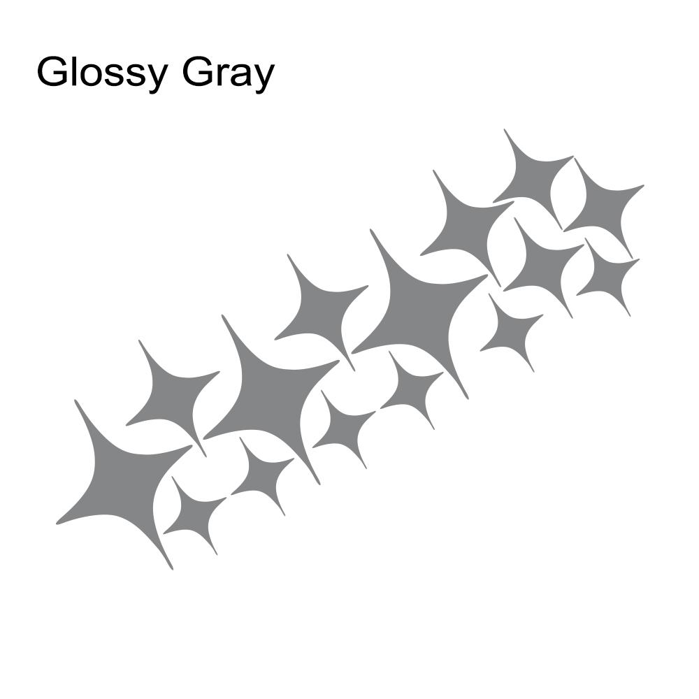 15 Piece Geometric Star Pattern Vinyl Sticker Car Body Side Decor Decals for Vehicles Suv Cars Pickup Truck Auto Accessories