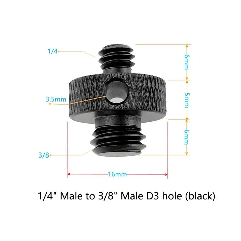 1/4" to 3/8" Screw Adapter Converter Threaded Spigot Mount for GoPro Action Camera Flash Tripod Monopod Light Stand Microphone