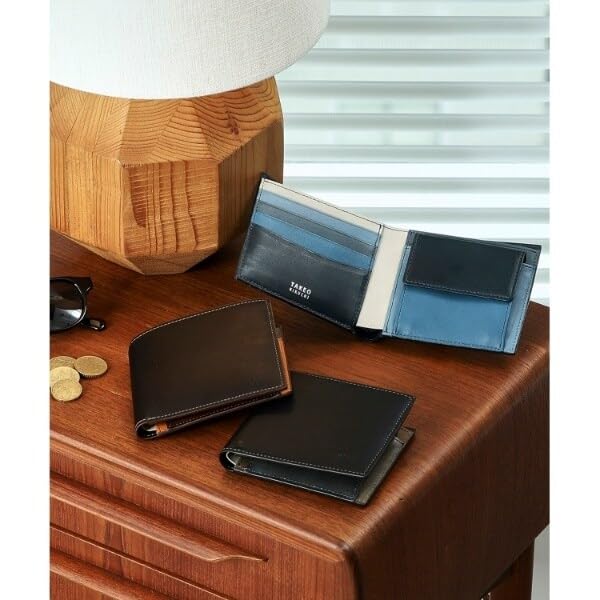 Takeo Kikuchi Antique Leather Bifold Wallet, Men's, Green (524) 07001532