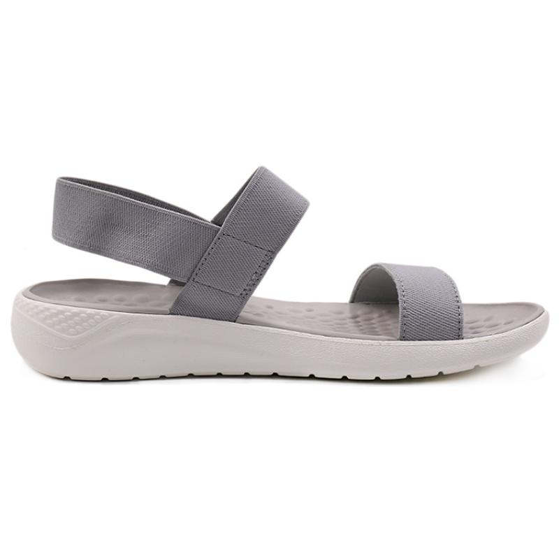 Crocs LiteRide Casual Sandals Women's Light Gray White