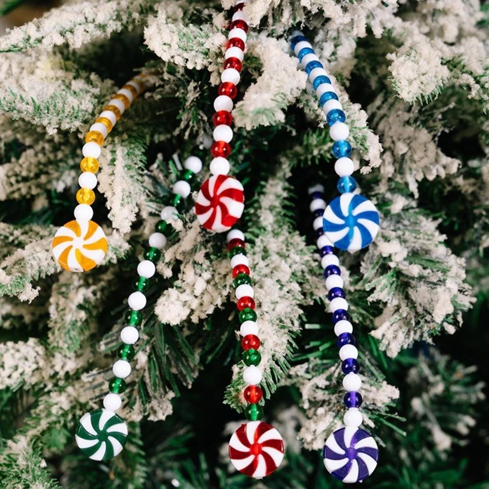 Bells Xmas Tree Hangings Pendant Candy Cane Shape Xmas Decoration  Party Supplies