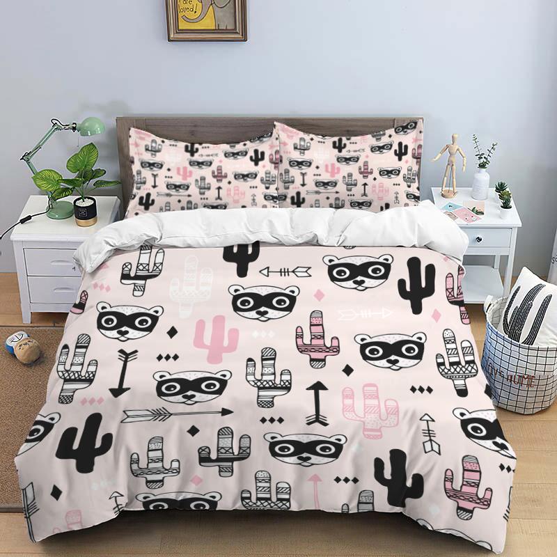 3D Bed set Beautiful Beach Bedding Bed Sets Modern Quilt Cover+pillowcases Winter California King Bedding Sets Jogo De Cama Bed