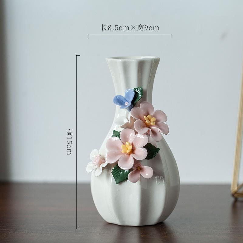 

Ваза Керамическая ваза Европейская классическая ваза Домашняя гостиница Цветочная композиция Модный орнамент Ваза B