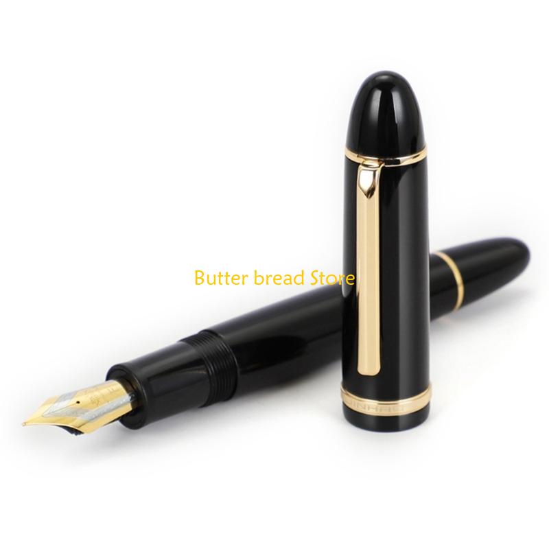 W89C Fountain Pen X159 Series Pen 0.5mm Fine Steel Nib Silver Clip Rotary Suction for Students Office Gift