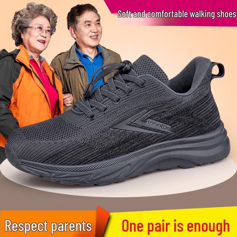 2025 Síťovina Plus Samet Protiskluzové Lehké Vycházkové Boty pro Střední Věk a Starší