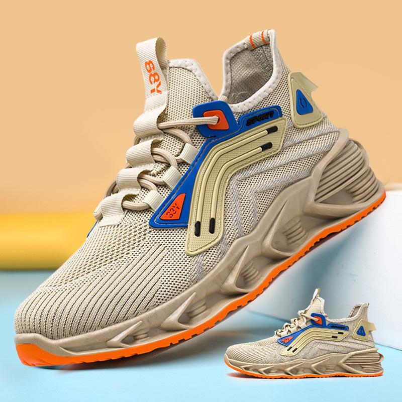 Męskie Sneakersy Oddychające Flyknit Męskie Buty Modne Rekreacyjne Wygodne Oddychające Buty Studenckie