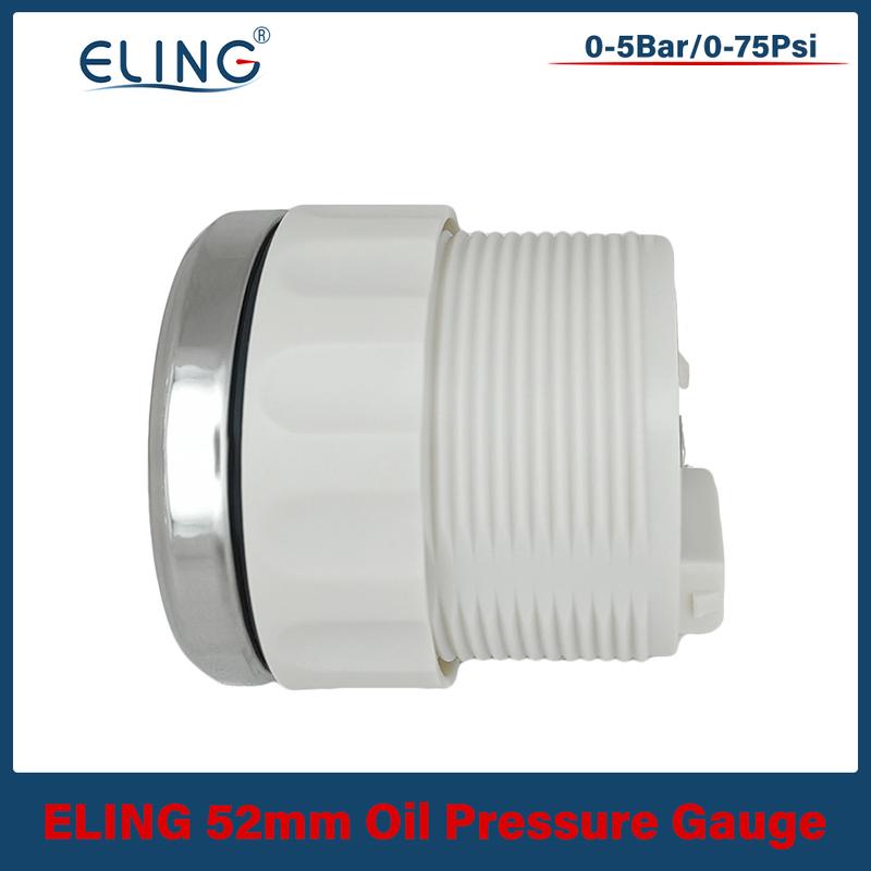 ELING 52mm Oil Pressure Gauge Meter 0-5Bar 0-10bar Signal with 7 Colors Backlight for Car Truck Motorcycle 9-32V