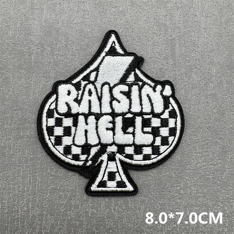 Cartoon Patch Diy Embroidery Patches For Clothing Stripes Badge Letterdice Patches For Jacket Iron On Patch On Clothes