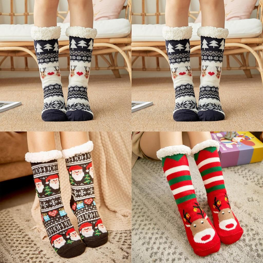 Kuschelige Weihnachts-Haussocken mit luxuriösem Faux-Fleece-Futter für Familienkomfort