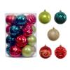 20pcs 8cm Assorted Shape Christmas Ornament Set Plastic Tree Decorations Holiday Party Home Decoration