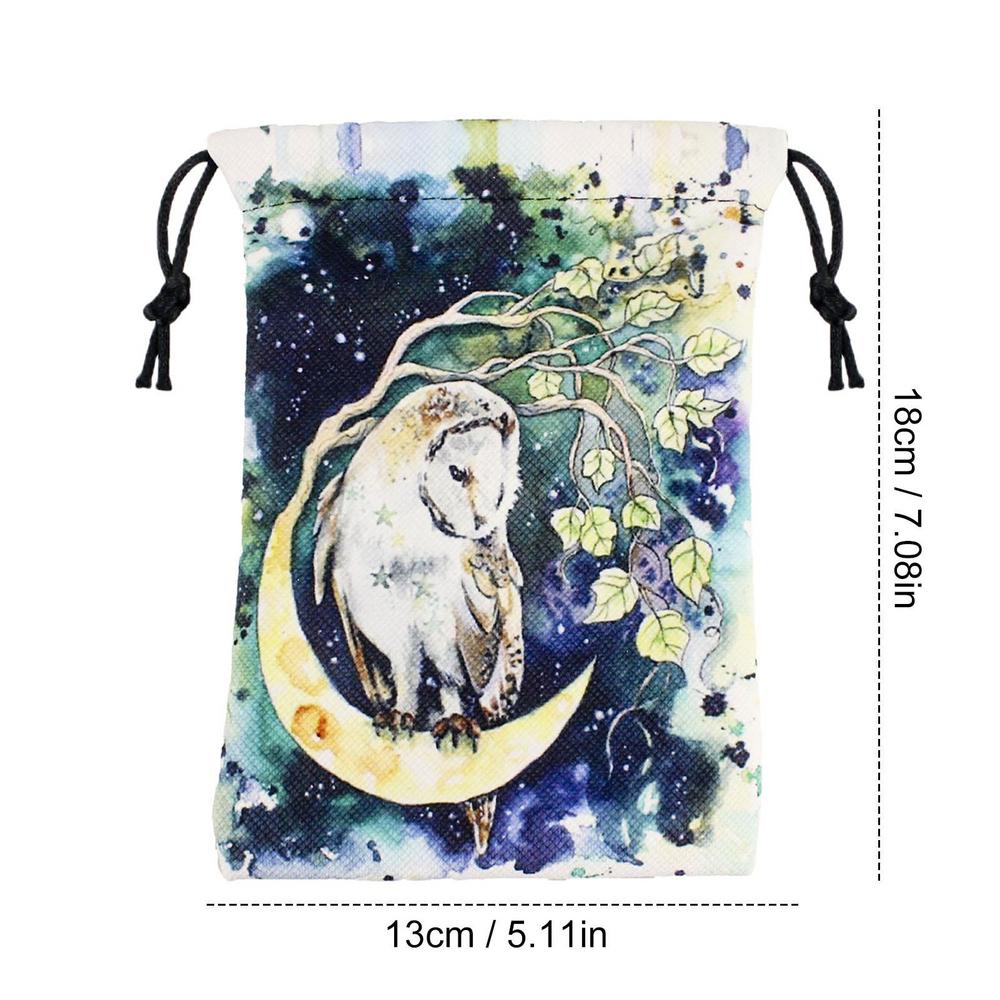 Tarot Storage Bag Colorful Printing Tarot Drawstring Storage Pouch 13x18cm Tarot Organizer Gift Bag Jewelry Pouch for Game Stone