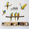 New Wall Stickers Parrot Creative Personality Bird Bedroom Stickers Background Sofa Animal Wallpaper