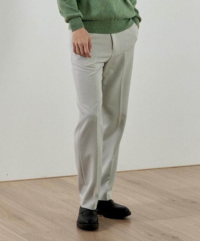 ANALOG MOOD Semi Slim Wide Slacks (Gray)