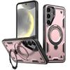 For Samsung S24 Plus Ultra S23 Fe A55 A35 A14 5g 360 Rotating Stand for Magsafe Magnetic Support Car Function Tpu Hard Slim Cover