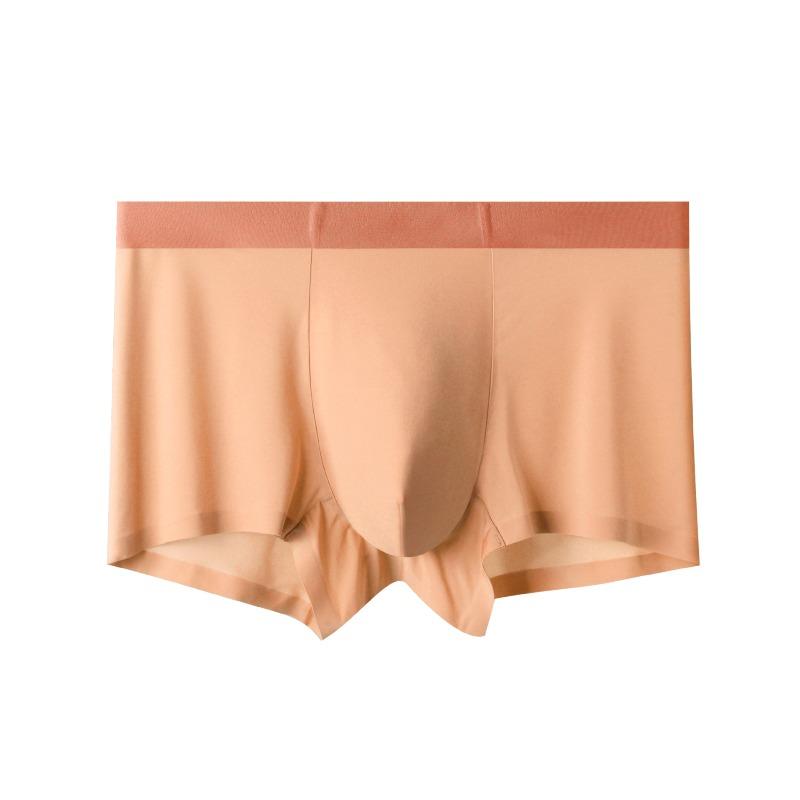 Men s Spring and Summer Solid Color Pure Cotton Seamless Breathable 7A Mulberry Silk Antibacterial Underpants L