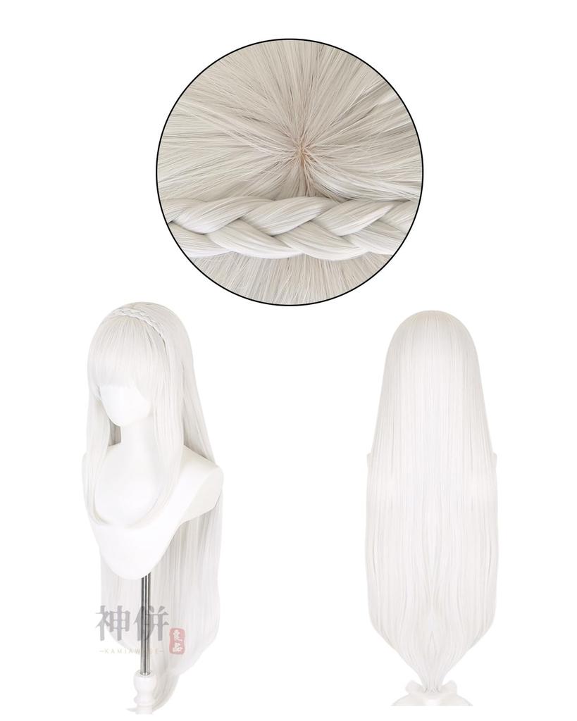 Emilia Cosplay Spiritualist fra Voksen Cosplay Kostyme for Kulturelle og Sceneopptredener Parykkstørrelse [Utmerket Kvalitet] Parykk, ReZero, Kostyme,