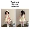 2026 Summer Little Girl Princess Dress with Bow - Stylish Puffy Birthday Skirt Set