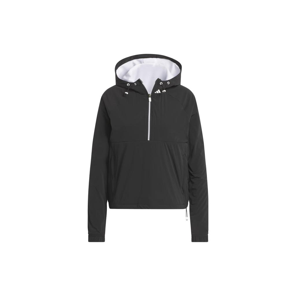 Adidas Ultimate365 Tour Wind.Rdy Fleece Hoodie Solid Logo Hooded Long Sleeve Jacket Women Jacket Black IK7189