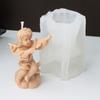 Silicone Candle Mold Aromatherapy Candle Mold 3D Angel Sculpture Plaster Epoxy Mold for DIY Soap Candle Making Supplies