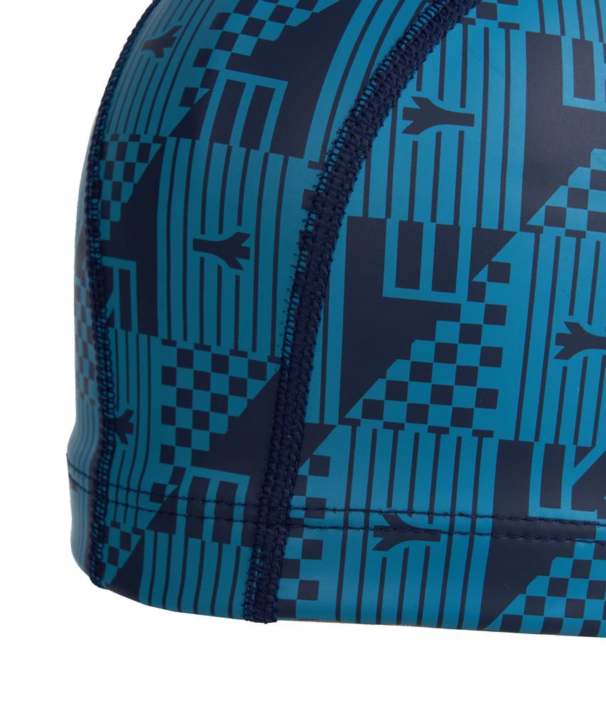 Lenomasuyeongbog Gear Adult Diagonal Check Pu Swim Cap Navy Ro-Rc2E013-Nv