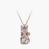 Monograph Ferris Necklace Mgnl0363 14K Gold Plated (Rose Gold + White Cubic Zirconia)