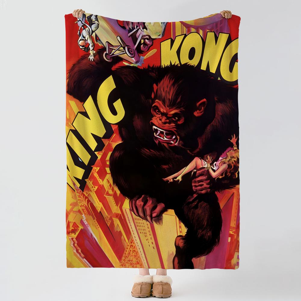 movie K-King Kong-g Throw Thick Comfort Flannel Quilt, Multi-scene Use Indoor Outdoor Daily Nap