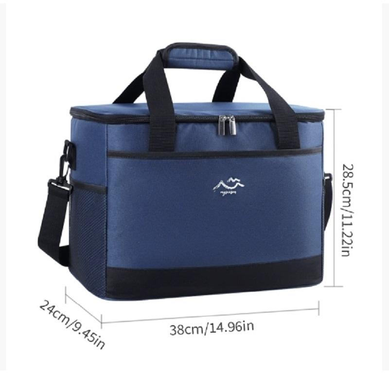 Large-Capacity Square Ice Packs Minimalist Insulated Lunch Box Bag Crossbody Fresh-Keeping Picnic Bag For Outdoor Use