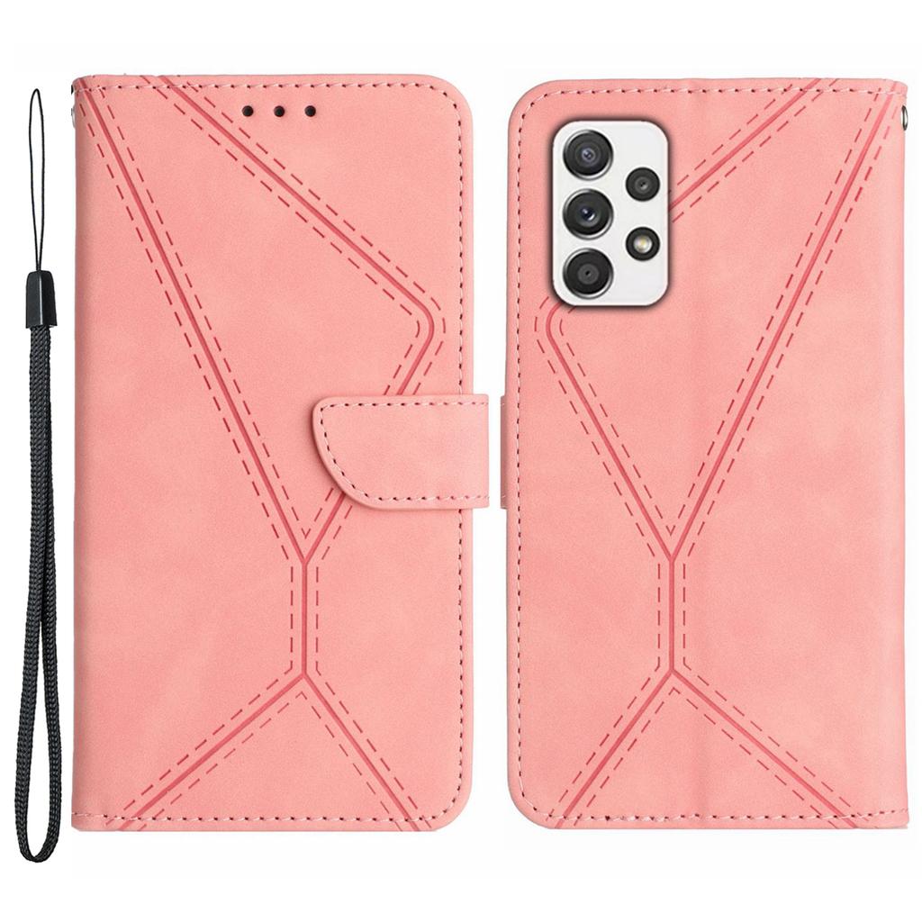 For Samsung Galaxy A52 4G/A52 5G/A52s 5G PU Leather Case HT05 Skin-touch Wallet Phone Shell with Strap