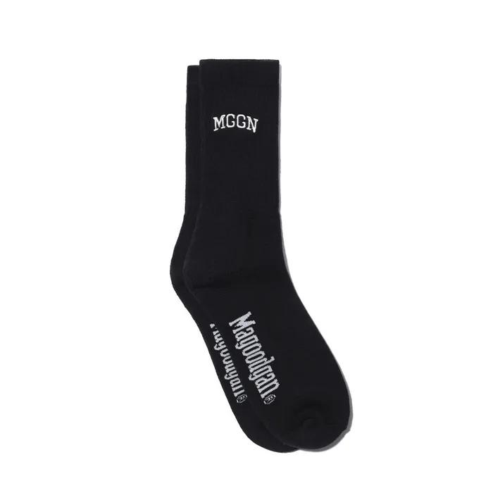 Athletic 9401 Logo Embroidered Black Sports Socks