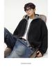 Unisex Two-in-One Patchwork Knit Hoodie Jacket - Autumn/Winter Loose Fit Sweater
