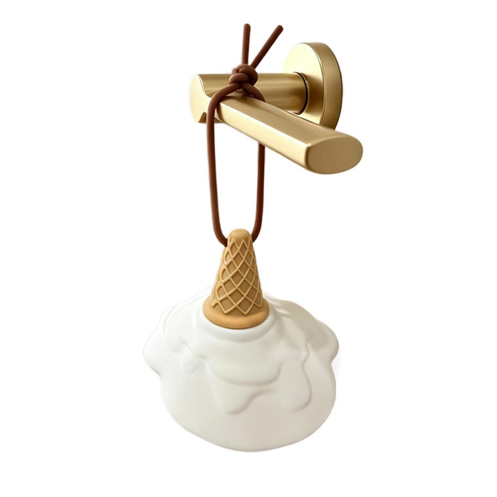 Funny Ice Cream Door Stopper Soft PVC Non Slip Melting Ice Cream Shape Door Stop Door Stop Wall Protector For Home Office