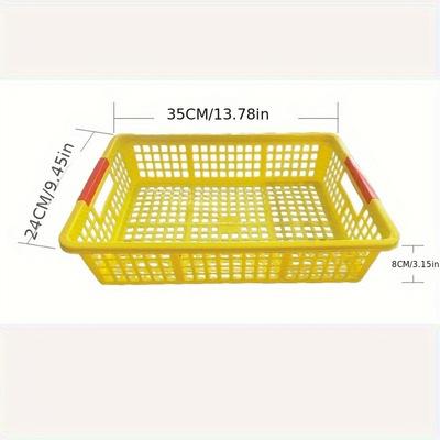 6 Pack Multi-Color Plastic Baskets Sets Versatile Portable Office A4 Document & Kitchen Draining Basket Toys Storage Organizer