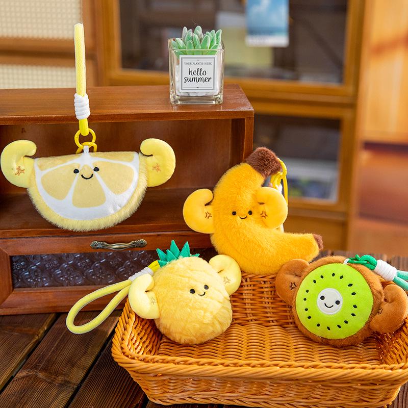 Adorable Fruit Plush Keychain – Cartoon Doll Bag Charm
