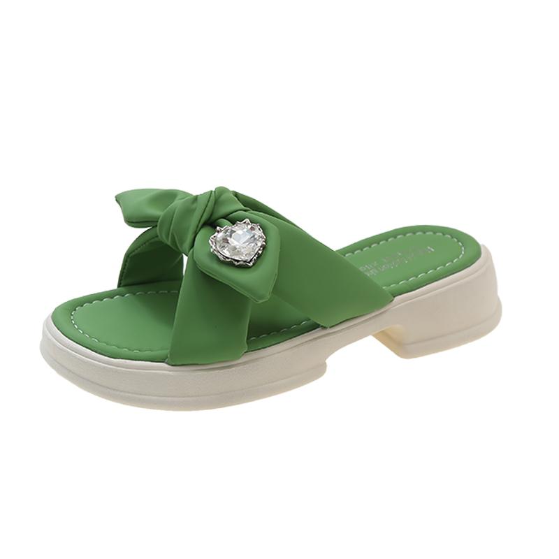 WTEMPO темпераментные тапочки с бантом на толстой подошве для женщин — фото 8