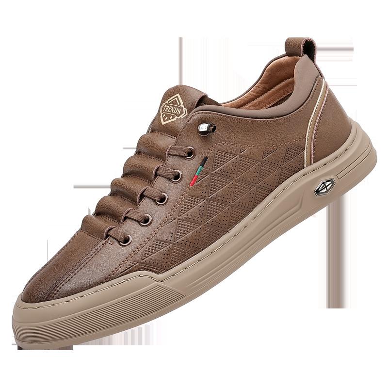 Board shoes men's summer new cowhide versatile breathable comfortable trendy men's shoes sports men's casual shoes spot