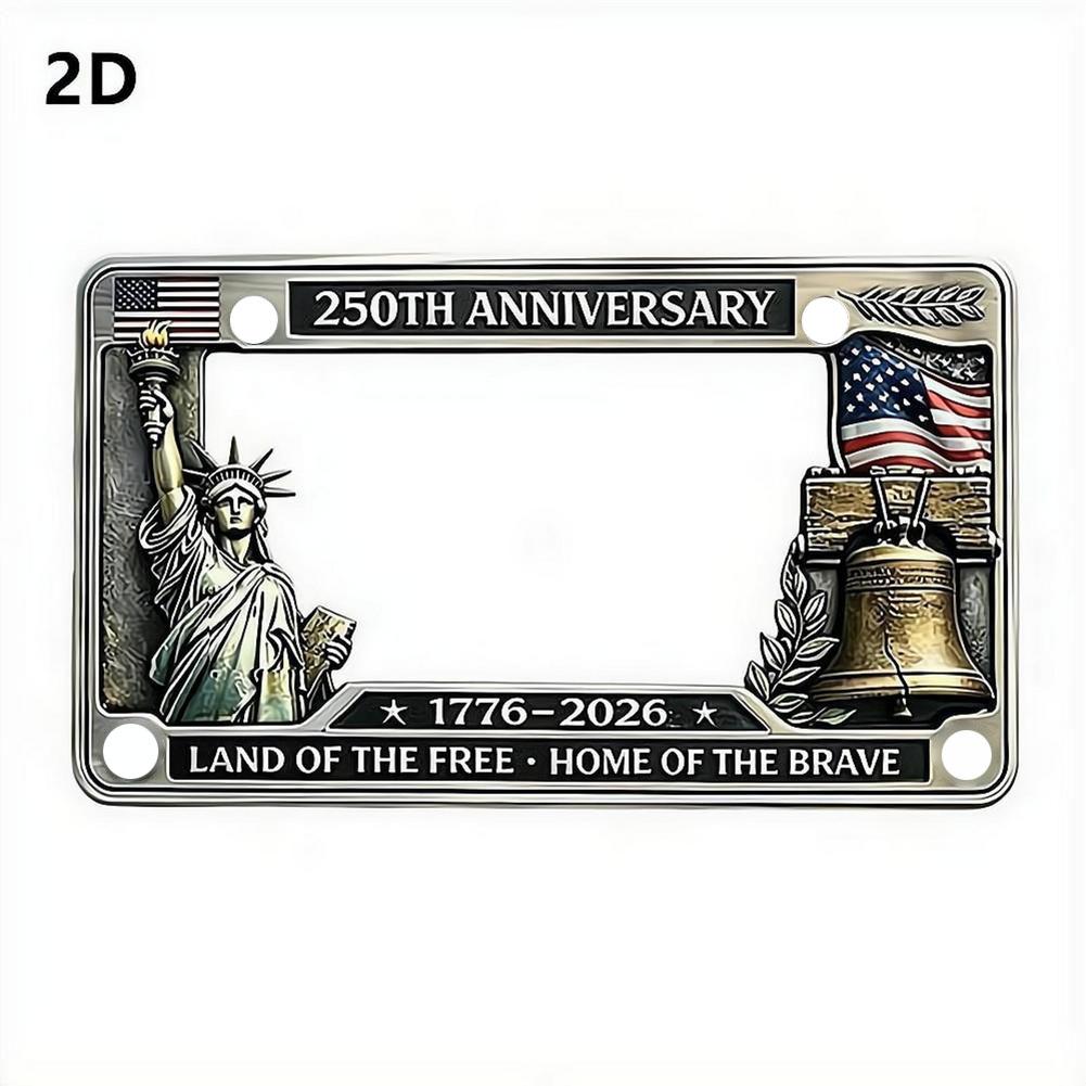 250th Anniversary Commemorative License Plate Frame High-quality Vietnam Veteran Salute Mental License Plate Decorative Frame License Plate Covers