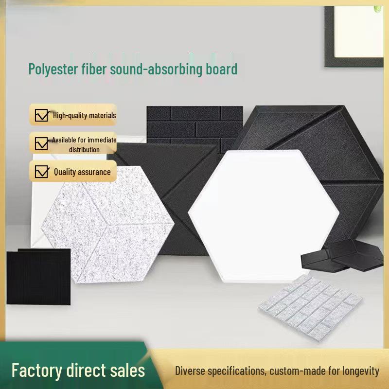 Hexagonal Polyester Fiber Sound-Absorbing Panel for Indoor Wall Soundproofing in Music Rooms and Studios