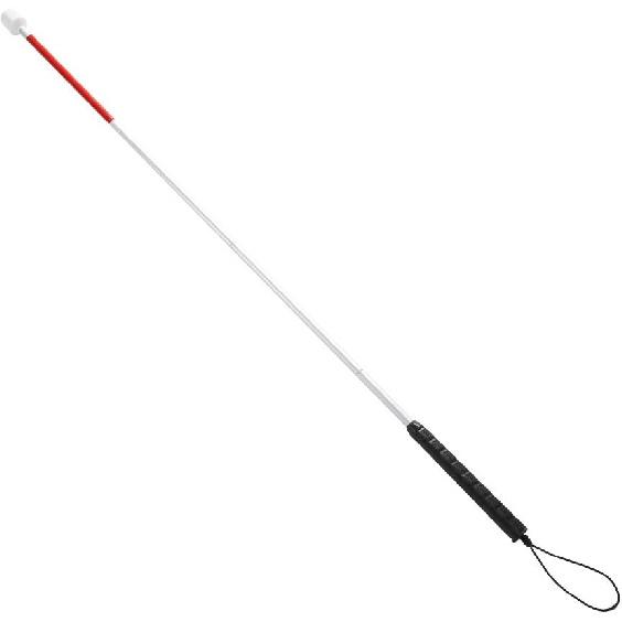 Blind Cane, Folding Reflective Red Cane 43.3in, Non-Slip Aluminum Walking Stick For Blind People, Visually Impaired and Disabled