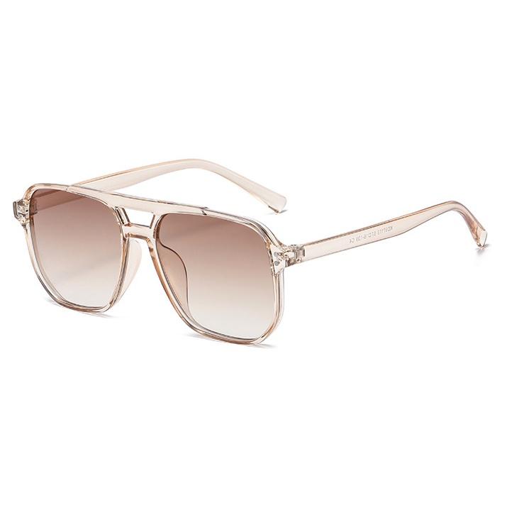 Retro Double Beam Sunglasses Fashionable And Simple Large Frame Sunshade Sunglasses Ins Personalized Ocean Film 8618