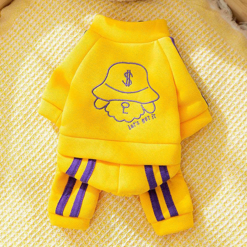 

Спортивные комбинезоны для собак, модные толстовки с капюшоном для собак, пальто, теплая мягкая одежда для щенков, милые комбинезоны с принтом для кошек, толстовки для домашних животных, зимняя одежда для собак S