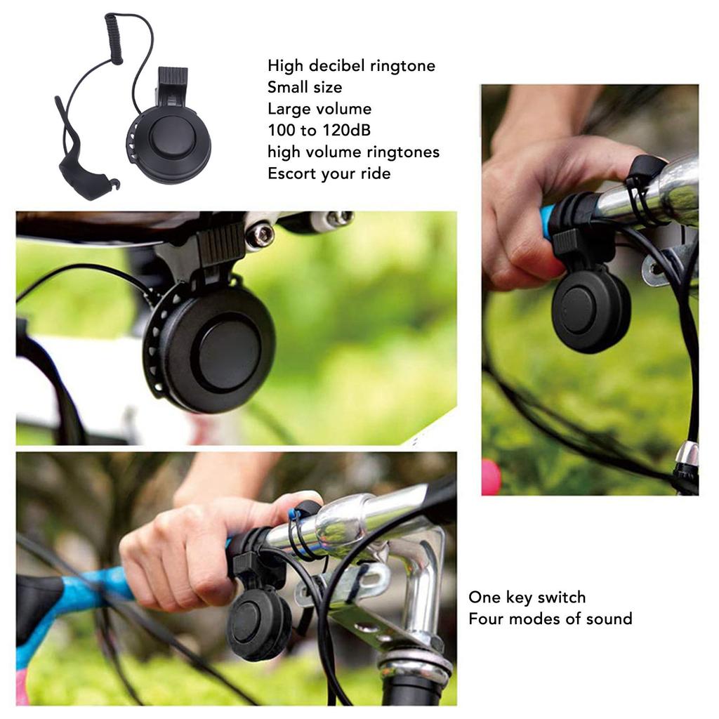 Electric Cycle Horn 100db To 120db Loud Adjustable Rechargeable Cycling Electric Bell for Scooter Riding