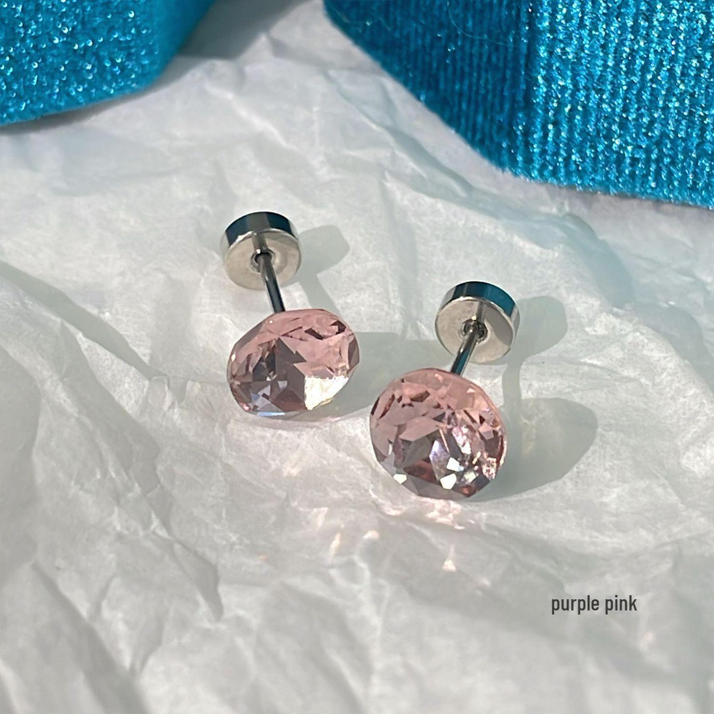 

8-міліметрові сережки з титанової сталі та цирконієм