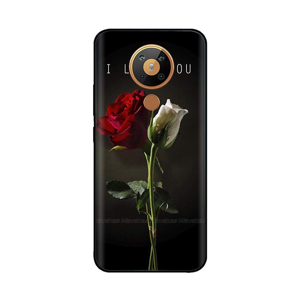 For Nokia 5.3 Silicone Case Soft Tpu Back Cover for Nokia 5.3 3.4 Bumper Printed Silicon Case for Nokia3.4 Nokia5.3 Phone Flower