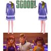 Scooby-doo Cosplay Kostüm für Damen Daphne's Lebhaftes Polyesterkleid