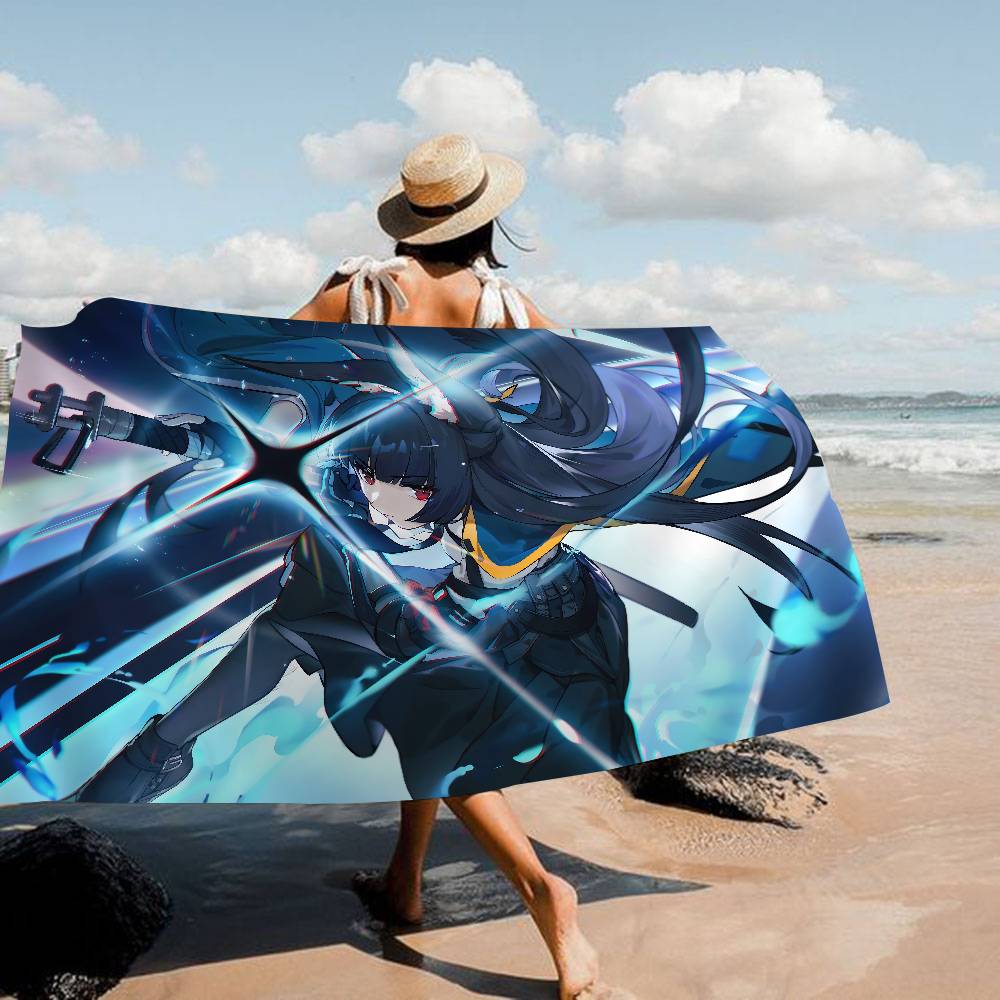 Zenless Zone Zero Hoshimi Miyabi Microfiber Beach Towel Absorbent Quick Dry Soft Yoga Swimming Resort Mountain Climbing Towel